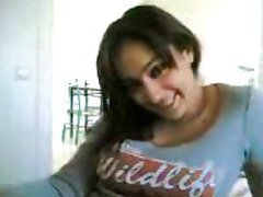 Super Sexy Arab Teen Rubbing her Crotch and Rack Filmed With Cell Phone