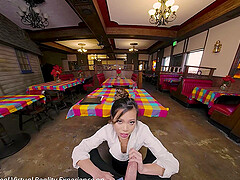 Rough Threesome Sex In Restaurant With Vina Sky And Kimmy Kimm