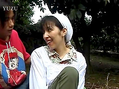 Tomoko Uehara enjoys while getting fucked outdoor in the forest