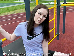 Fucking a babe from an outdoor gym