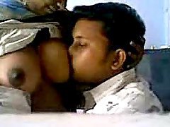 Hot big tittied Indian woman gets her boobs licked