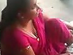 Busty Indian MILF is talking about sex on the train station