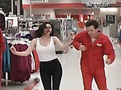 Jennifer Connelly Rollerskating In a Supermarket