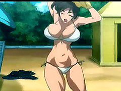 Anime chicks demonstrate their big boobs. Compilation