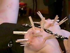Extreme BDSM party with boobs torturing and ass spanking