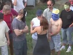 Cock-Craving Slut Takes a Hot Cum Bath In a Wild Outdoor Gangbang