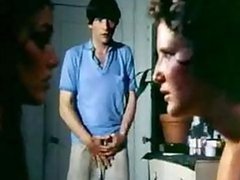 Two Gorgeous Babes Fuck a Guy in Great Retro Threesome