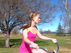 Tiffany Flowers rides her bike around town a lot