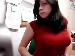 Real Amateur Girlfriend Shows Off Her Huge Tits