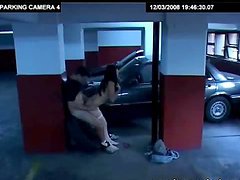 Sexy Brunette gets Banged in the Garage
