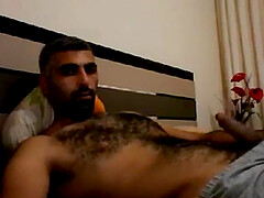 Hairy horny gay so impatient and cums so hard