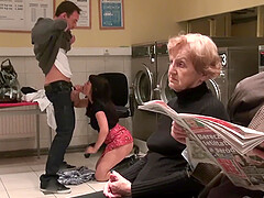 Sexy brunette Ava Dalush loves hard fuck at the laundry room