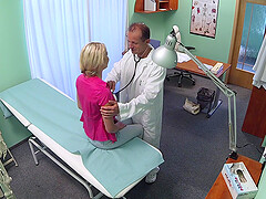 Blonde slut Claudi Macc wanted to be fucked by her handsome doctor