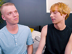 Two amateur guys having first time gay experience for money