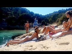 Nude beach on island