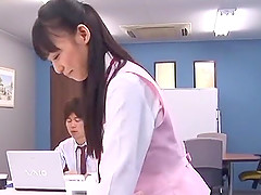 Cum on ass ending after wild office fucking with Aino Kishi