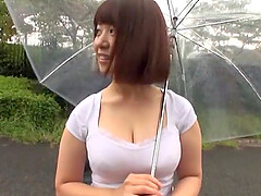 Natural tits Asian chick Wakaba Onoe loves pleasuring strangers