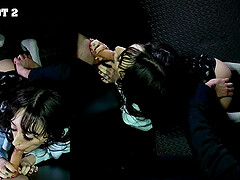 Petite brunette Ronnie Violet performs in pov style