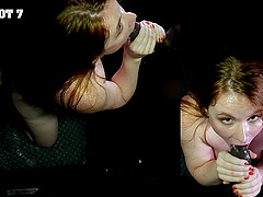 Yaya Gingersnatch gets her asian pussy stuffed through a glory hole.