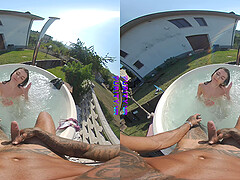 PURITYVR Orgasm in the jacuzzi with Dahlia