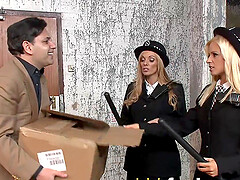 Blonde Cops in Naughty Threesome with Big Boobs Couple's XXX Swap - Dirty Slut's First Time!