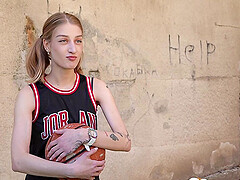 Basketball girl slobbers over my big cock