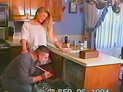 Horny Housewife Blows and Fucks Her Man in Vintage Clip