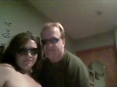 Homemade video with a chubby amateur bitch wearing glasses