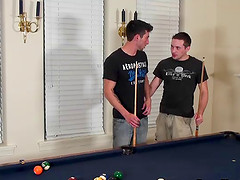 Hot and steamy Gays action after palying pool