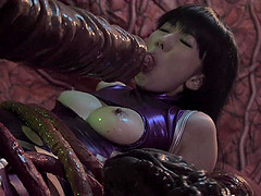 Trapped Japanese honey sucking huge long cocks passionately