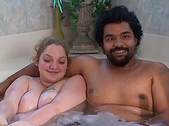 Amateur interracial couple make their first porn video