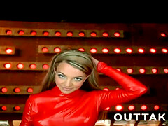 Britney Spears in red latex